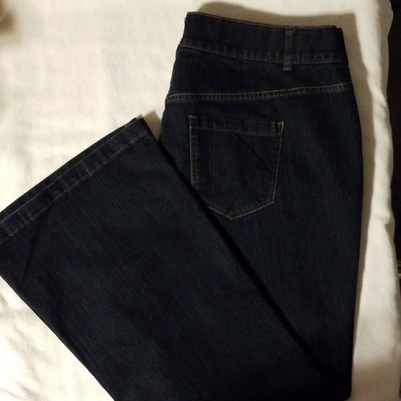 Lane Bryant Size 20 Flare Blue Jeans Tummy Tech - Picture 4 of 5